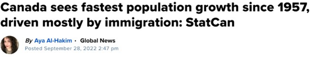 加拿大统计局: 移民潮来了  增速65年来最高!