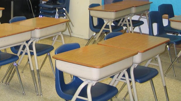 An empty school classroom is pictured. (AP Photo/Dinesh Ramde)