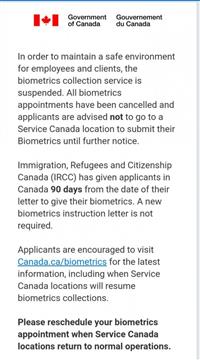 加拿大移民局暂停指纹采集、面试、入籍仪式