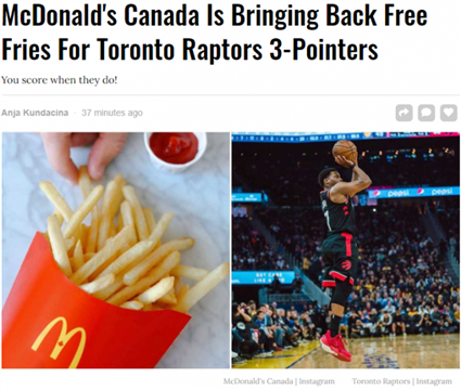 NBA新赛季重启!麦当劳免费薯​条​也回归