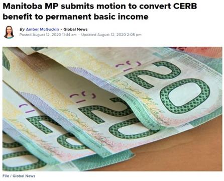 NDP国会议员提议：把CERB变永久性基本收入