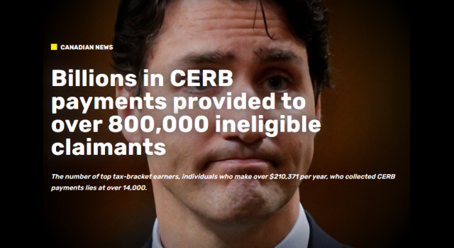 82万加拿大人诈领CERB 上万人年收入超$20万