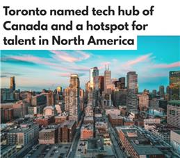 多伦多被评为加拿大科技中心