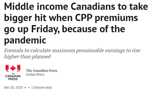 加拿大CPP供款将大涨！中等收入打工者受冲击