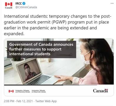 加拿大移民局：留学生境外网课延至12月31日！