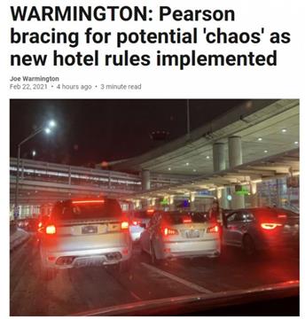 皮尔逊机场将混乱不堪：隔离酒店电话打不进去