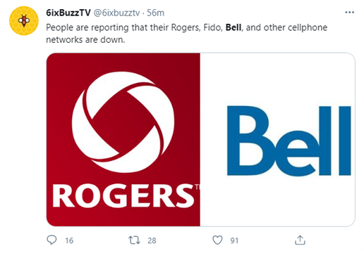 Rogers和Fido大面积断网 网友吐槽：最强居家令