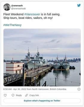 加国海军舰艇周末在温哥华刷屏 可以登舰参观